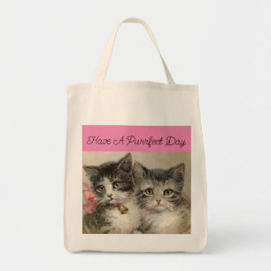 Vintage Kittens Tote Bag
