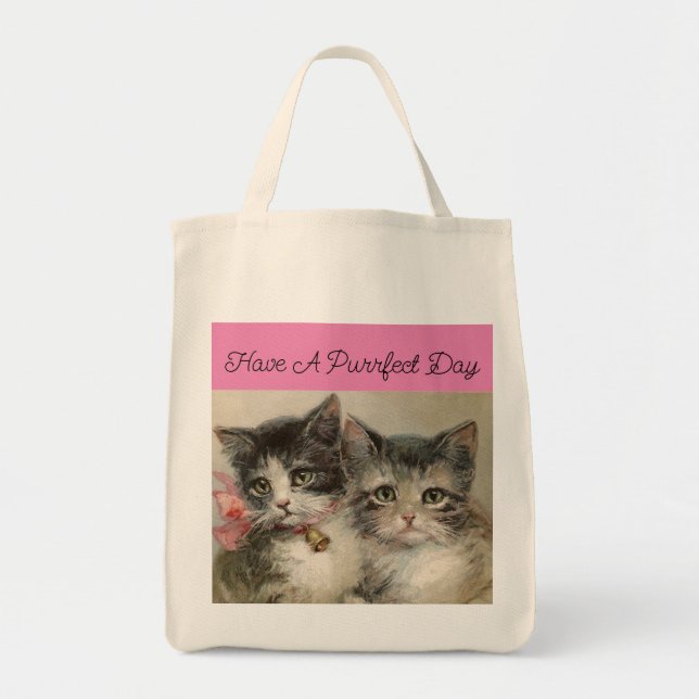Vintage Kittens Tote Bag (Front)