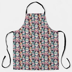 Vintage Kittens Wearing Bows Apron