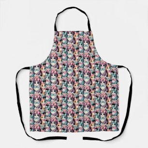 Vintage Kittens Wearing Bows Apron