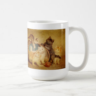 Vintage Kittens with Yarn Mug