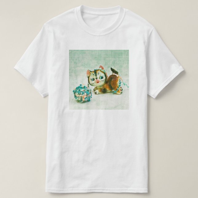 Vintage Kitty Cat T-Shirt (Design Front)