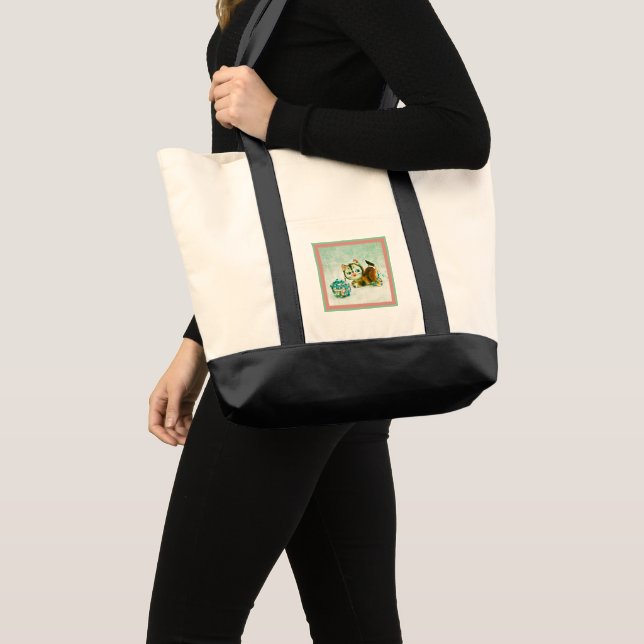 Vintage Kitty Cat Tote Bag (Front (Product))