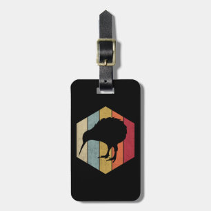  Vintage Kiwi Bird Lover New Zealand Kiwi Bird Luggage Tag