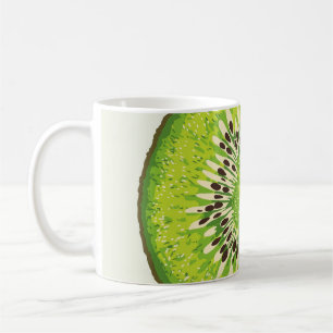 Vintage kiwi slice pattern. coffee mug