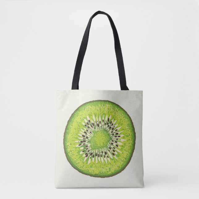 Vintage kiwi slice pattern. tote bag (Front)