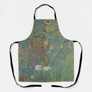 Vintage Klimt Farm Garden Sunflowers Floral Art Apron