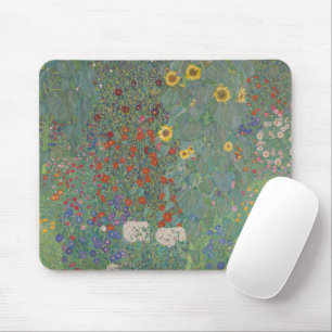 Vintage Klimt Farm Garden Sunflowers Floral Art Mouse Pad