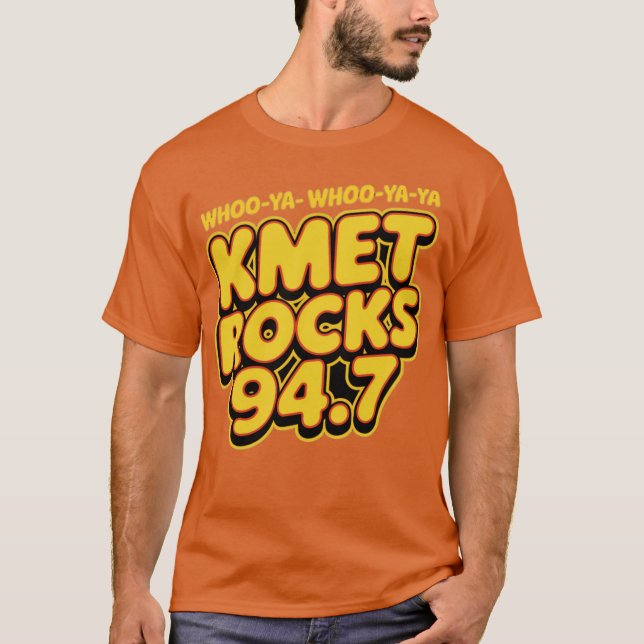 Vintage KMET Rocks 94.7 T-Shirt (Front)