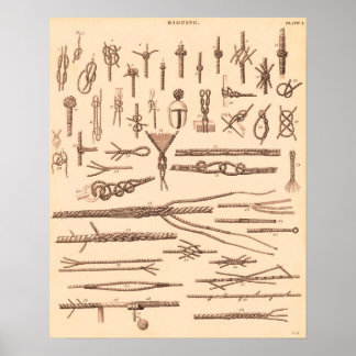 Vintage Knots And Rigging Poster
