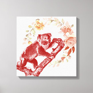 Vintage koala canvas print