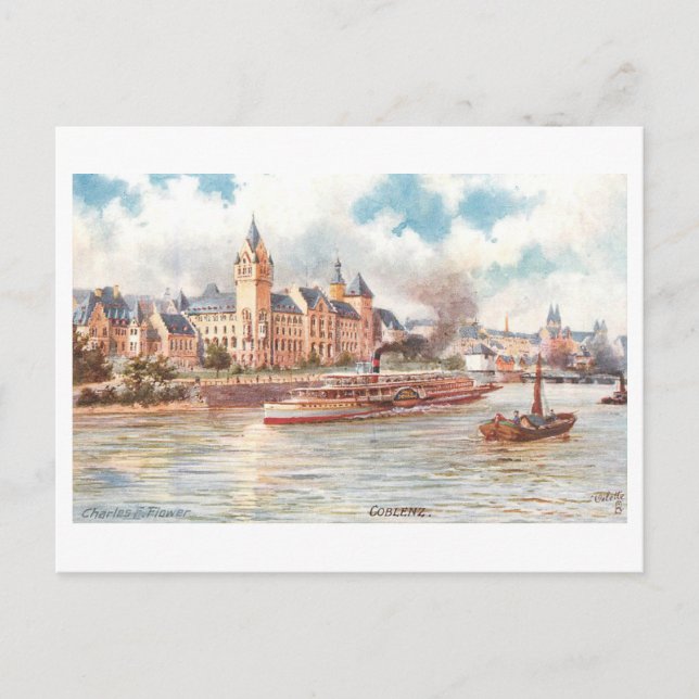 Vintage Koblenz, Germany Postcard (Front)
