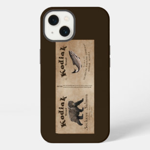Vintage Kodiak Salmon Label iPhone 13 Case