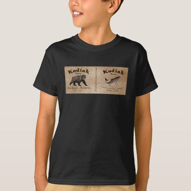 Vintage Kodiak Salmon Label T-Shirt (Front)
