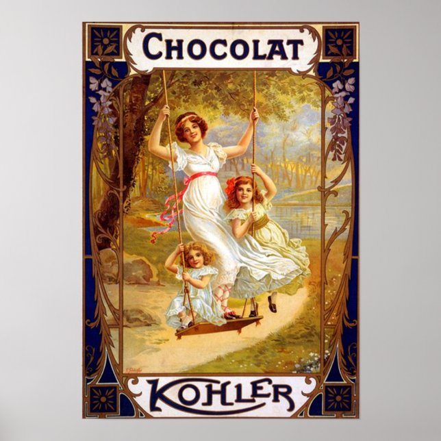 Vintage Kohler Chocolat Advertisement Poster (Front)