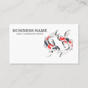 Vintage Koi Fish Mental Health Counsellor Therapy  Business Card