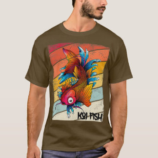 Vintage Koi Fish Retro Graphic Gift Kids Youth T-Shirt