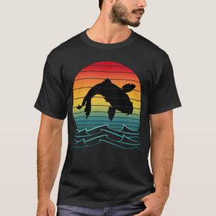 Vintage Koi Fish Sunset Scenery T-Shirt