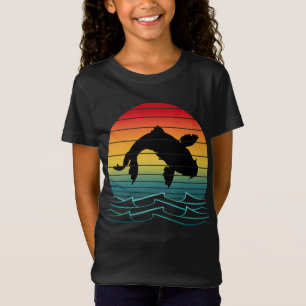 Vintage Koi Fish Sunset Scenery T-Shirt