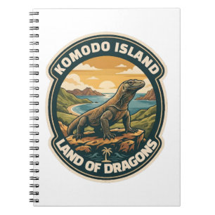Vintage Komodo Island National Park Indonesia Notebook