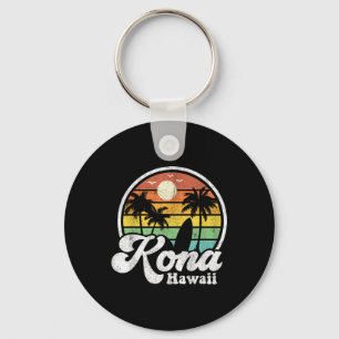 Vintage Kona Beach Hawaii Surf Hawaiian Surfing 70 Key Ring