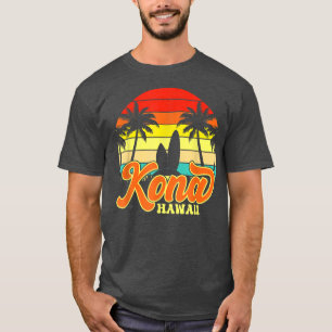 Vintage Kona Beach Hawaii Surf Hawaiian Surfing 70 T-Shirt