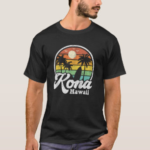 Vintage Kona Beach Hawaii Surf Hawaiian Surfing 70 T-Shirt
