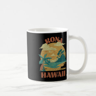Vintage Kona Beach Hawaii Surf Hawaiian Surfing Coffee Mug
