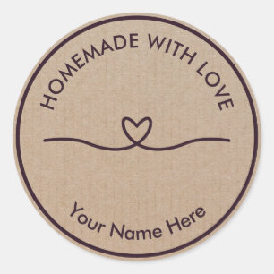 Vintage Kraft Paper Stickers Scrapbook Gift Label