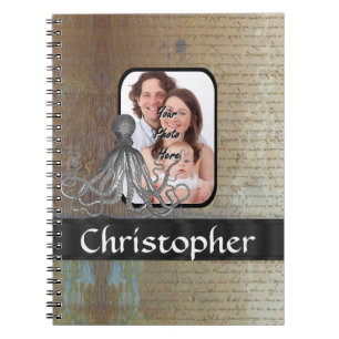 Vintage Kraken octopus Spiral Notebook