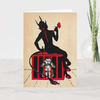 Vintage  Krampus Christmas Card