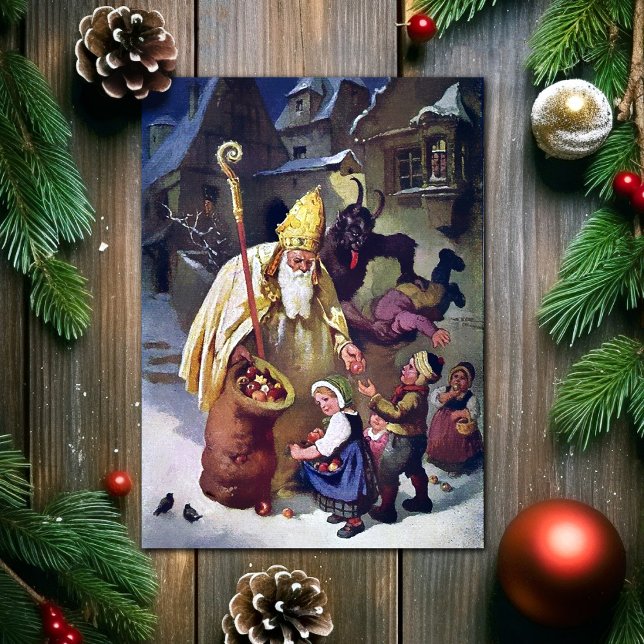 Vintage Krampus Christmas Card (Creator Uploaded)