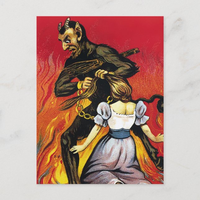 Vintage Krampus Christmas Postcard (Front)