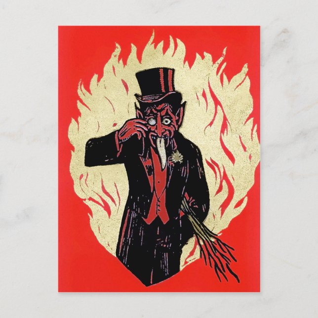 Vintage Krampus Devil Postcard (Front)
