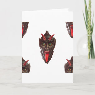 vintage krampus holiday card