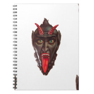 vintage krampus spiral notebook