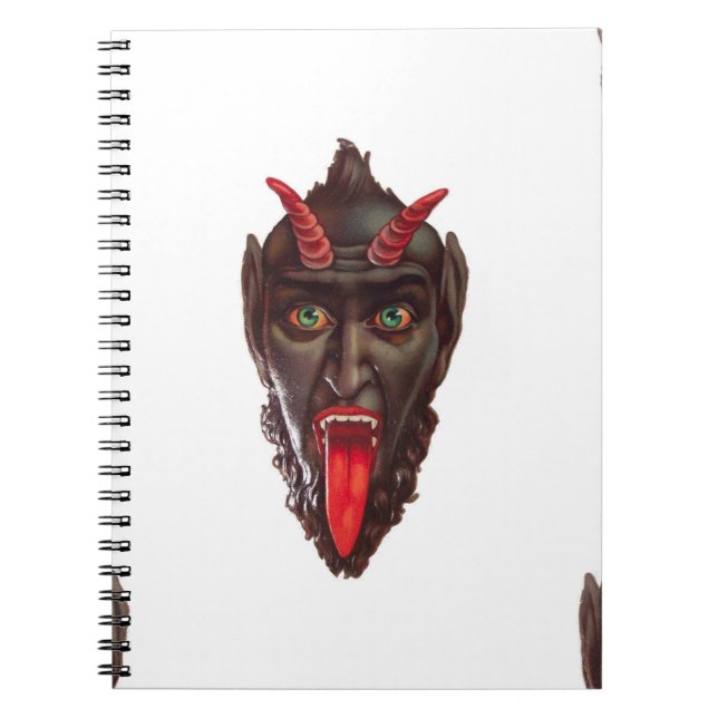 vintage krampus spiral notebook (Front)