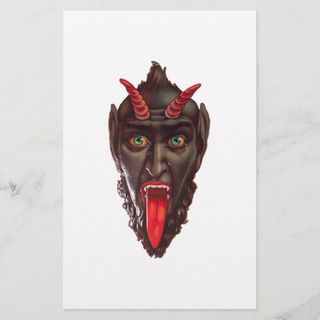 vintage krampus stationery (Front)