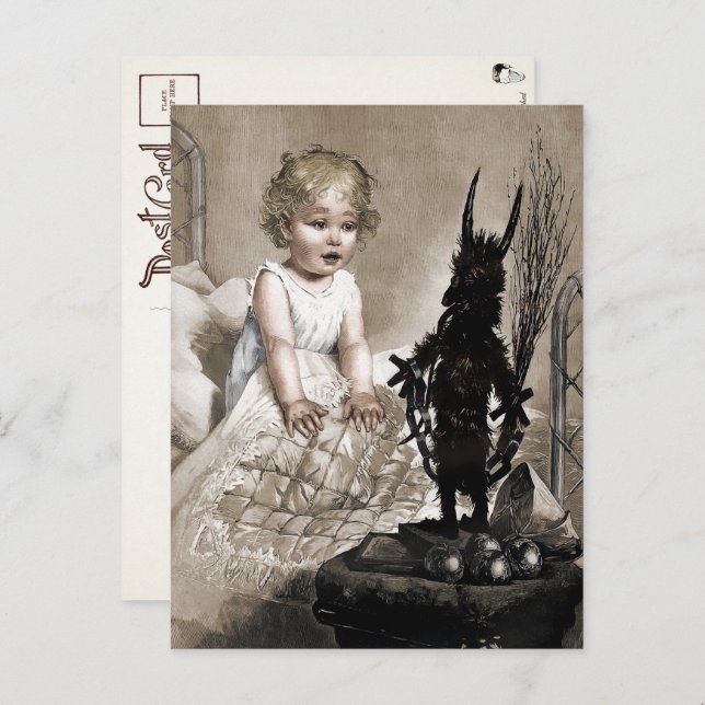 Vintage Krampus Toy Postcard (Front/Back)