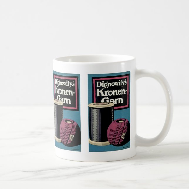 Vintage Kronengard Yarn Ad Coffee Mug (Right)