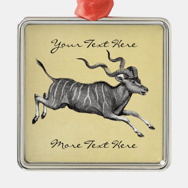 Vintage Kudu Ornament (Front)