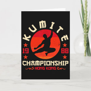 Vintage Kumite Tournament Retro Funny Viral Karate Card