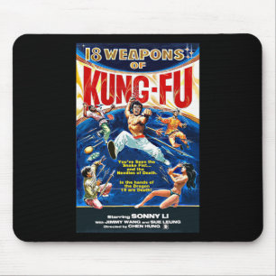 Vintage Kungfu Karate Bjj Martial Arts Movie Retro Mouse Pad