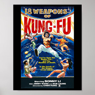 Vintage Kungfu Karate Bjj Martial Arts Movie Retro Poster