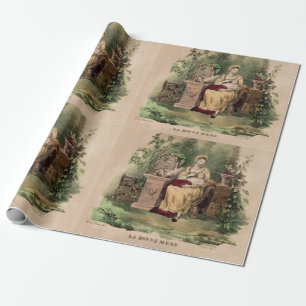Vintage La Bonne Mere (The Good Mother), Restored Wrapping Paper