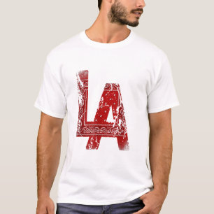 vintage la red bandanna gangster los angeles hipho T-Shirt