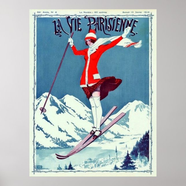 Vintage La Vie Parisienne Magazine Cover Poster (Front)