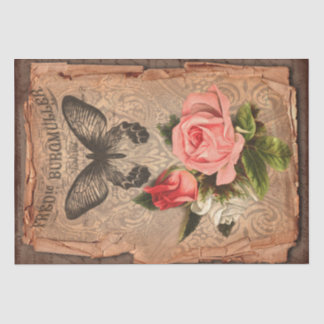 Vintage Label & Illustrations Shabby Chic Tissue Paper
