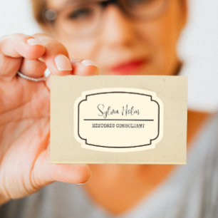 Vintage Label Old Paper Texture Personal Business Card