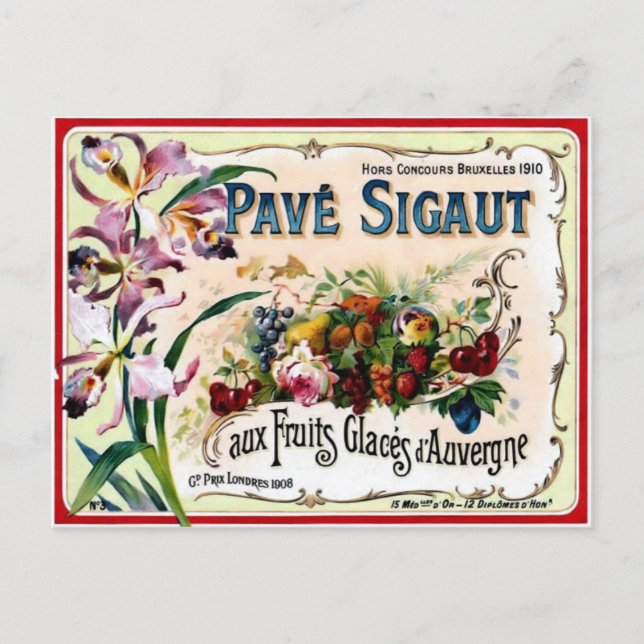 Vintage Label Postcard (Front)